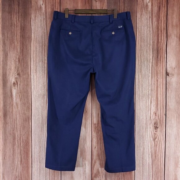 *READ* Vineyard Vines Mens Size 38X27.75 Navy Blue Performance Links Golf Pants - Picture 2 of 15